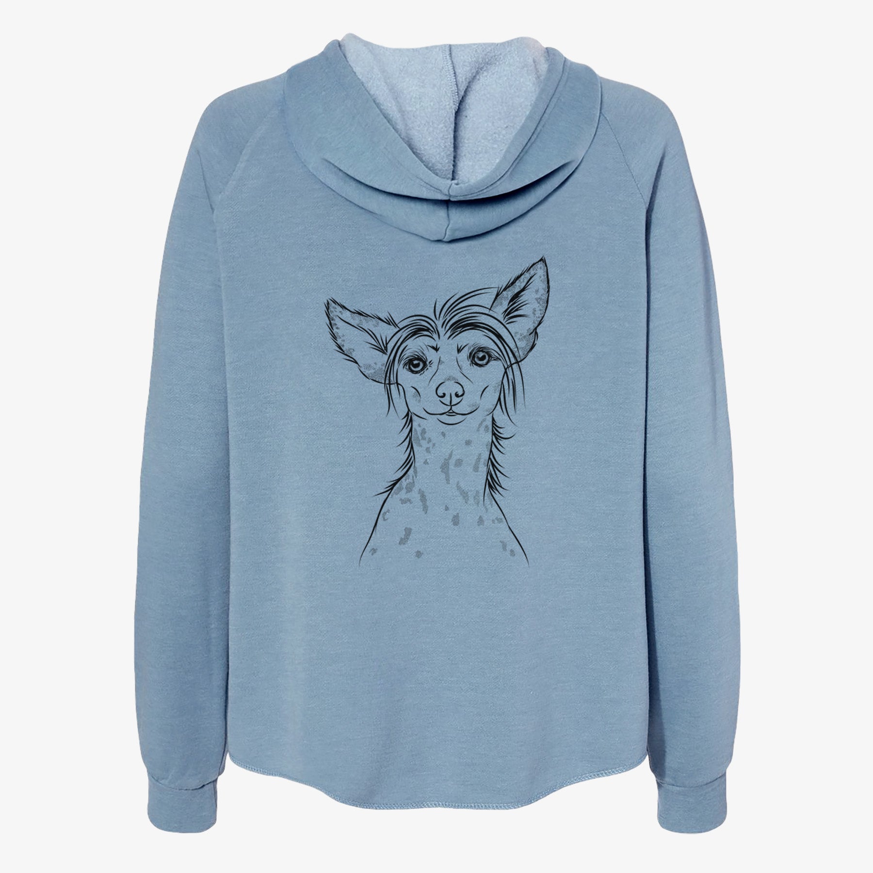 Hudson the Chinese Crested - Women's Cali Wave Zip-Up Sweatshirt