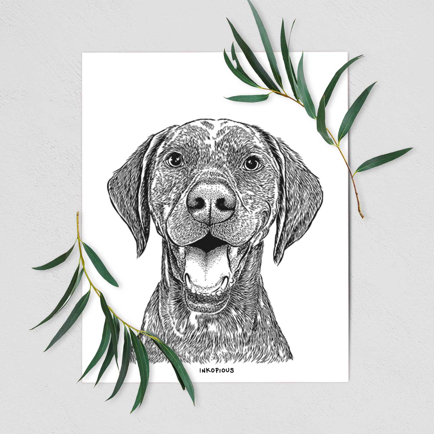 Hudson the German Shorthaired Pointer Art Print