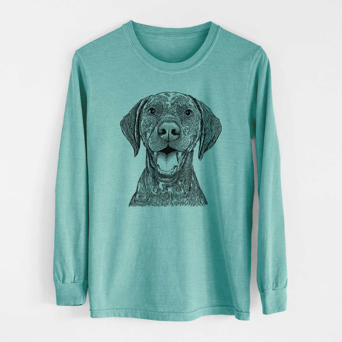 Bare Hudson the German Shorthaired Pointer - Heavyweight 100% Cotton Long Sleeve