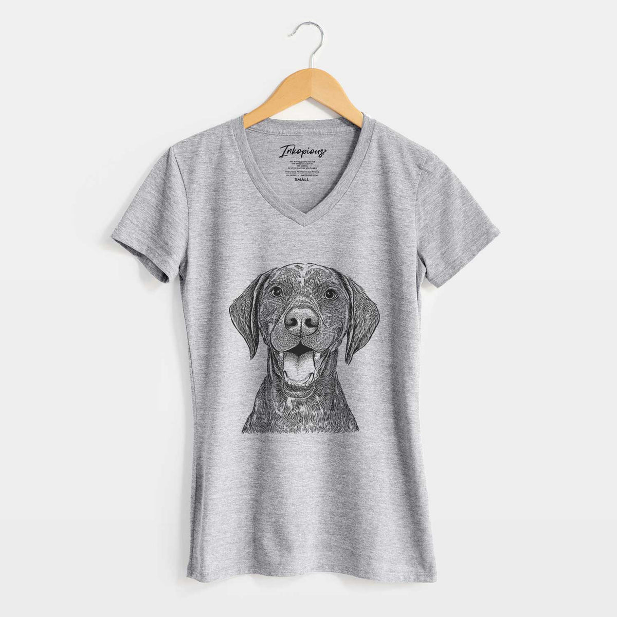 Bare Hudson the German Shorthaired Pointer - Women's V-neck Shirt
