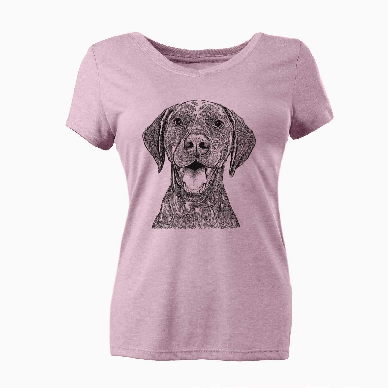 Bare Hudson the German Shorthaired Pointer - Women's V-neck Shirt