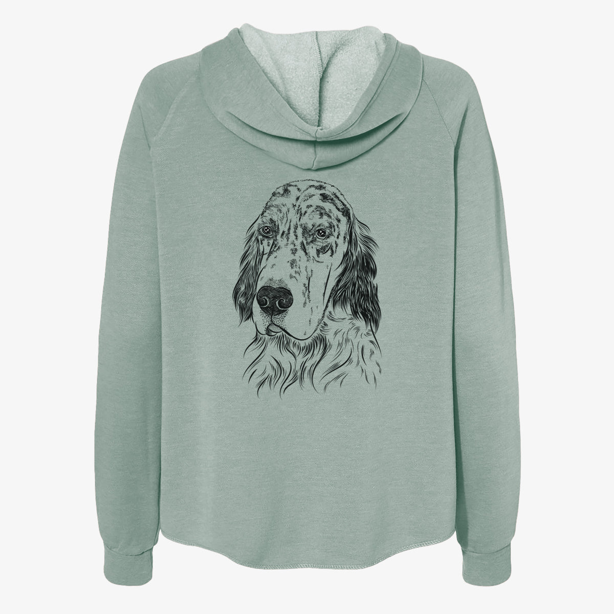 Hutch the English Setter - Women's Cali Wave Zip-Up Sweatshirt