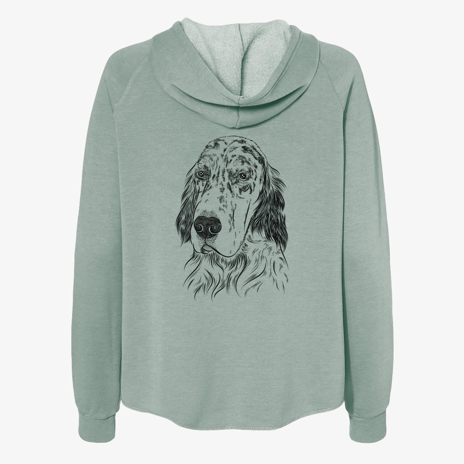 Hutch the English Setter - Women's Cali Wave Zip-Up Sweatshirt