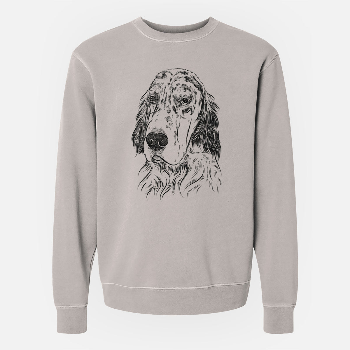 Bare Hutch the English Setter - Unisex Pigment Dyed Crew Sweatshirt