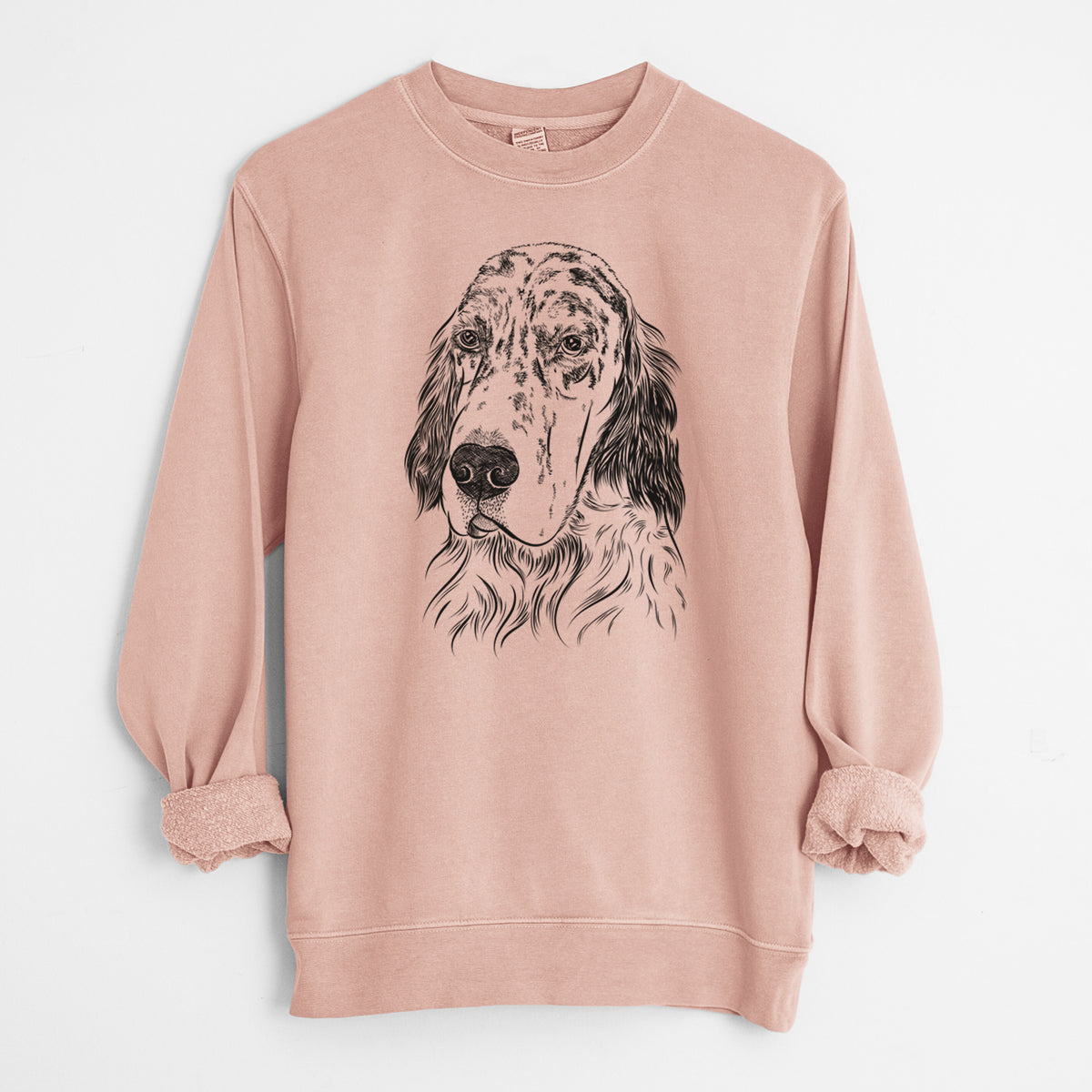 Bare Hutch the English Setter - Unisex Pigment Dyed Crew Sweatshirt