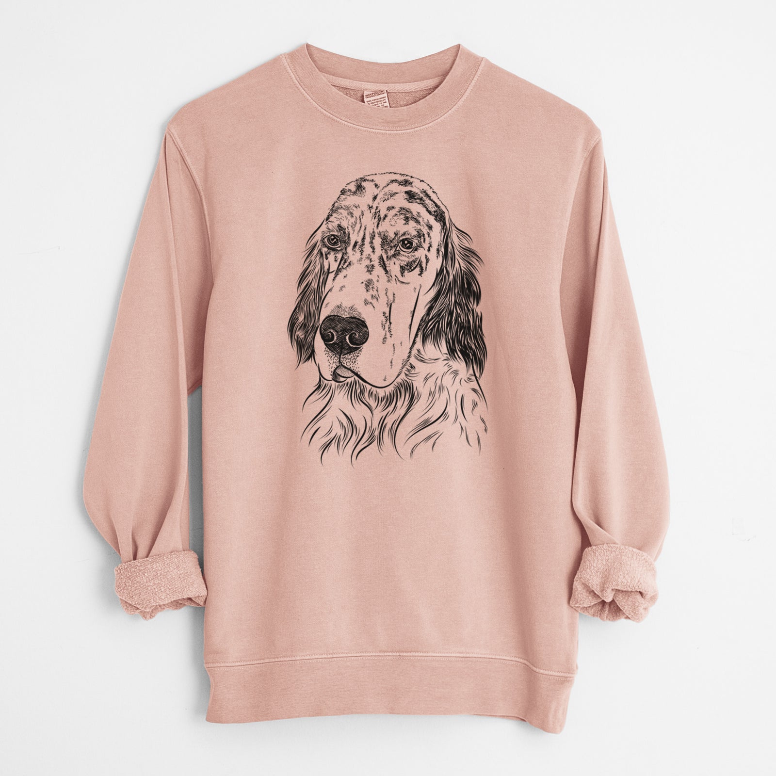 Bare Hutch the English Setter - Unisex Pigment Dyed Crew Sweatshirt