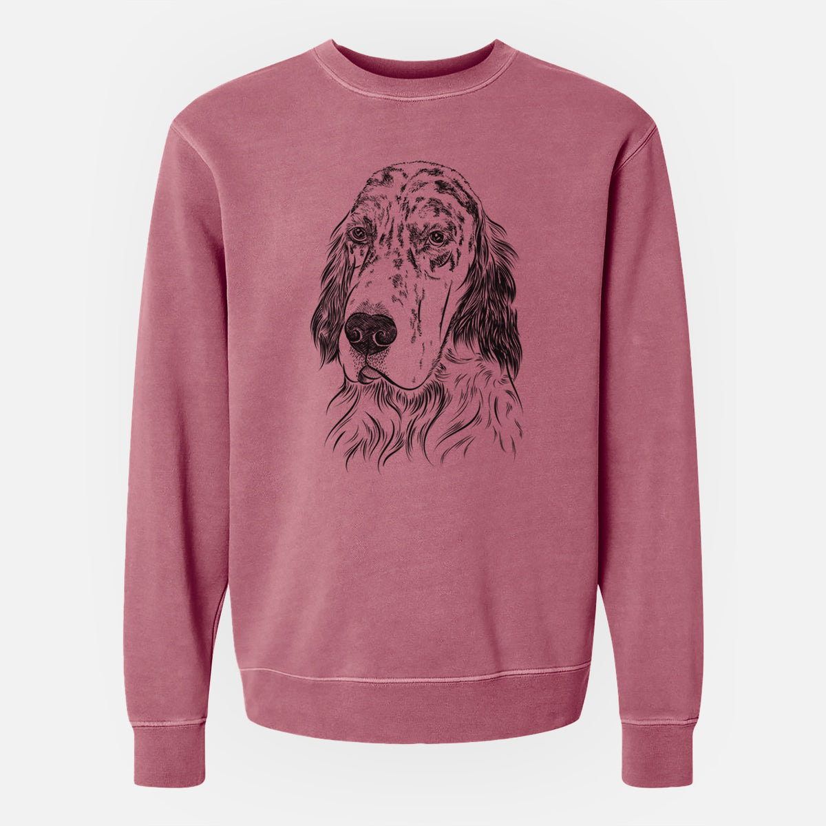 Bare Hutch the English Setter - Unisex Pigment Dyed Crew Sweatshirt