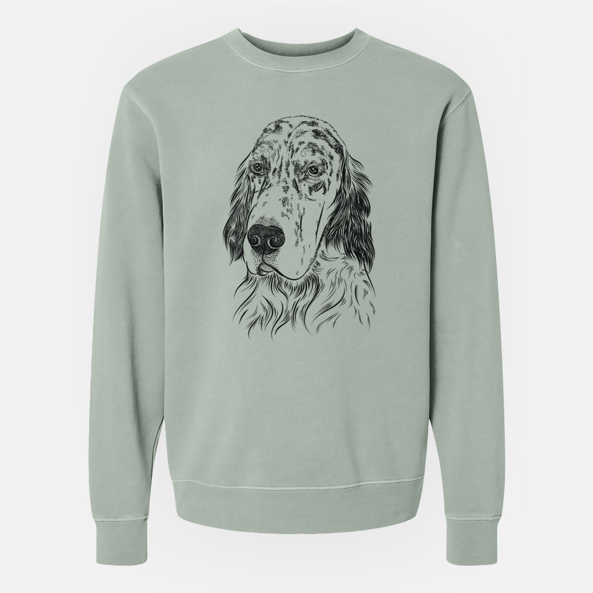 Bare Hutch the English Setter - Unisex Pigment Dyed Crew Sweatshirt