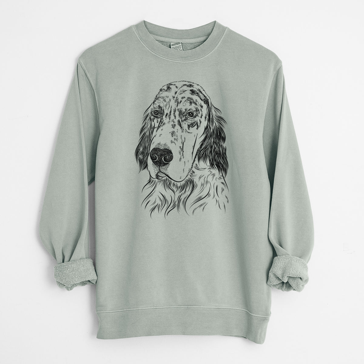 Bare Hutch the English Setter - Unisex Pigment Dyed Crew Sweatshirt