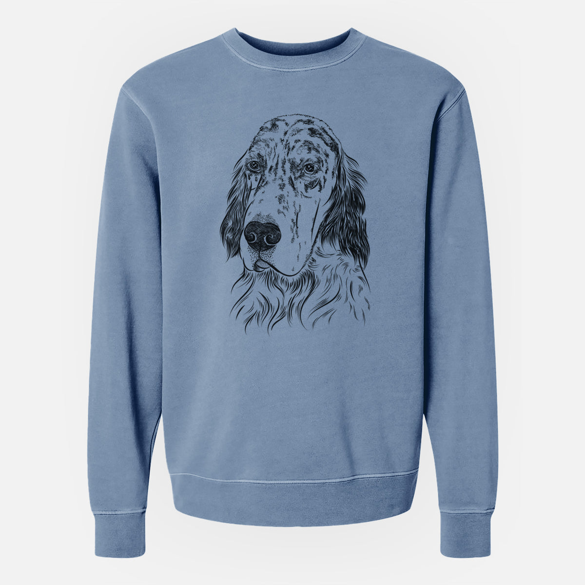 Bare Hutch the English Setter - Unisex Pigment Dyed Crew Sweatshirt