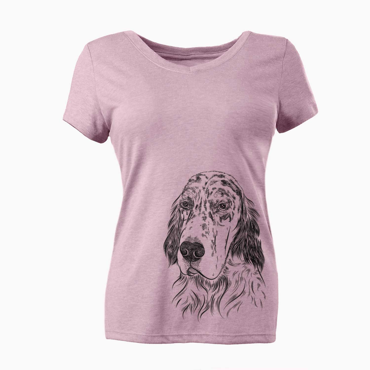 Bare Hutch the English Setter - Women's V-neck Shirt