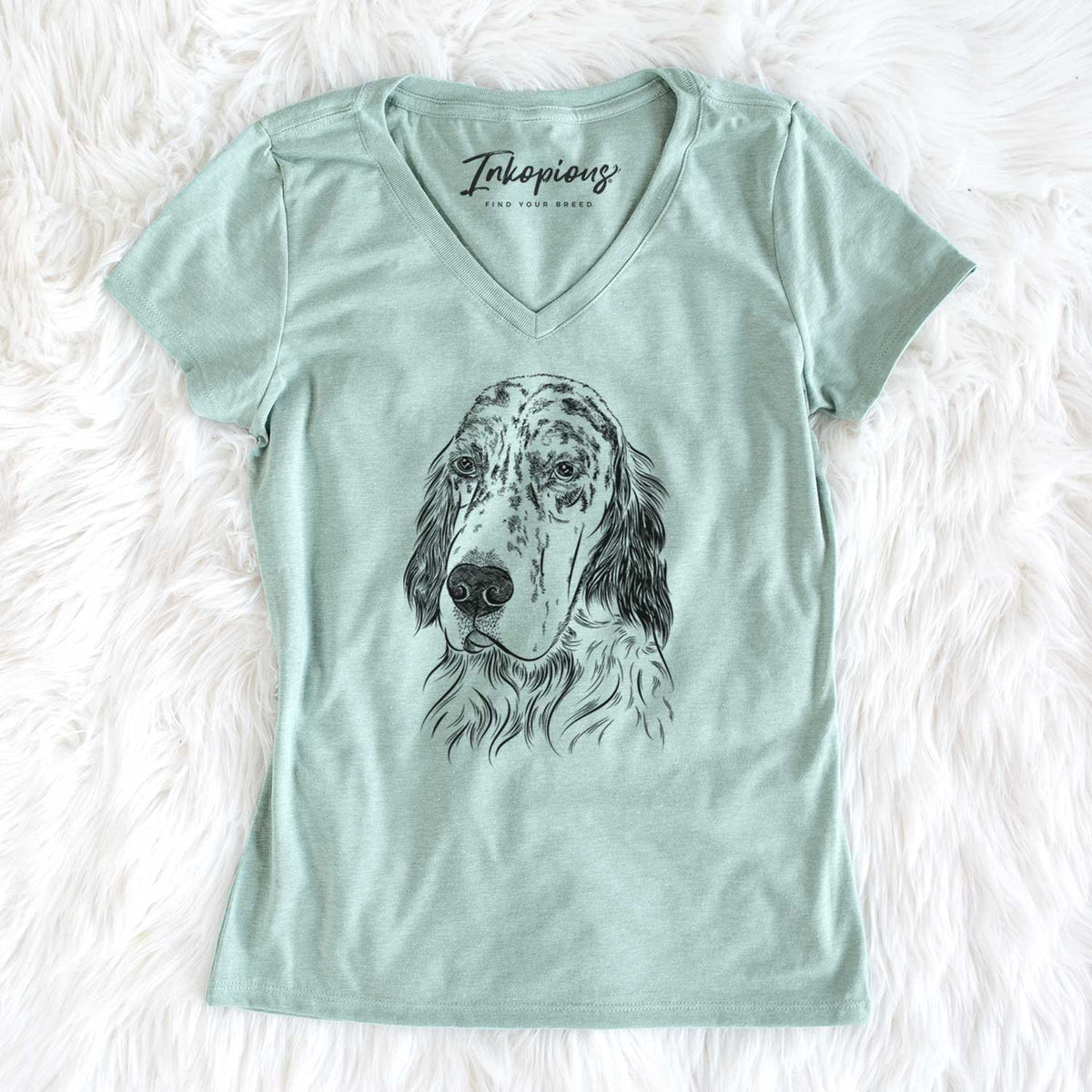 Bare Hutch the English Setter - Women&#39;s V-neck Shirt