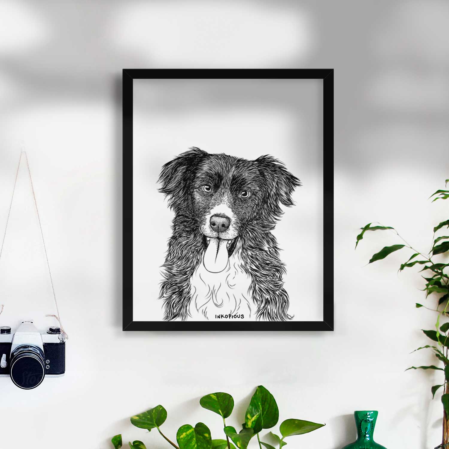 Indi the Border Collie Art Print