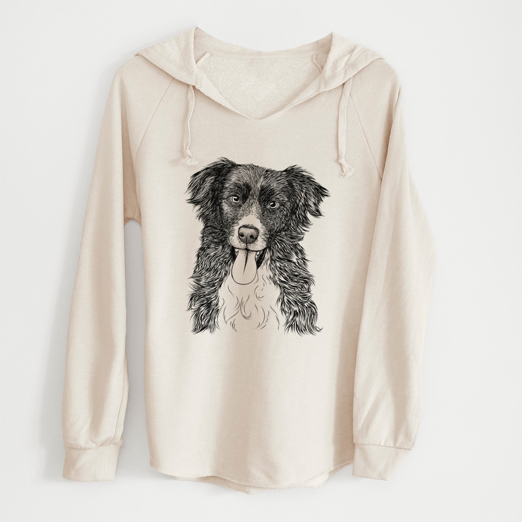 Bare Indi the Border Collie - Cali Wave Hooded Sweatshirt