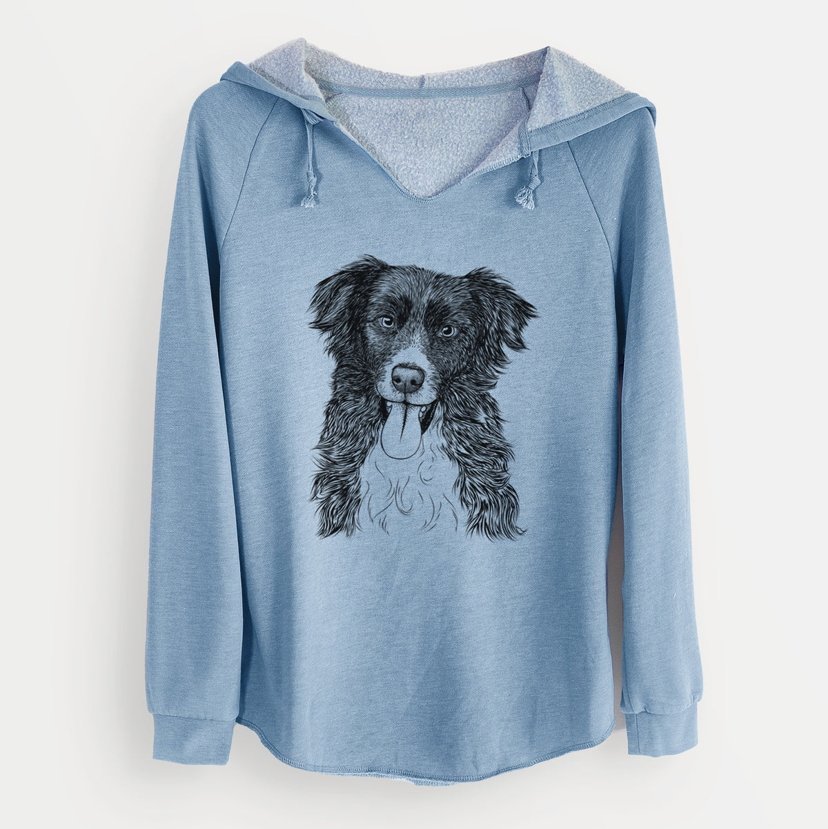 Bare Indi the Border Collie - Cali Wave Hooded Sweatshirt