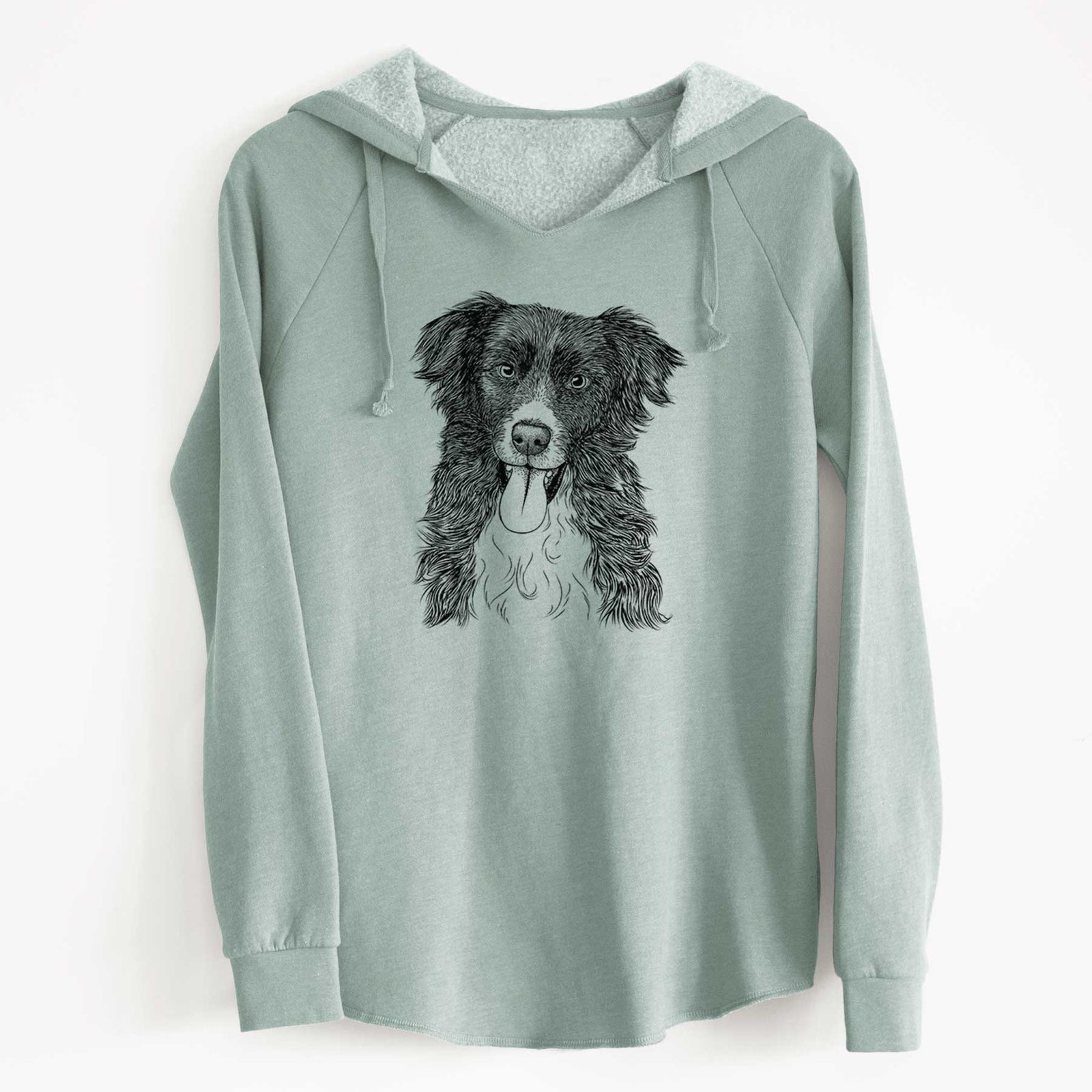 Bare Indi the Border Collie - Cali Wave Hooded Sweatshirt