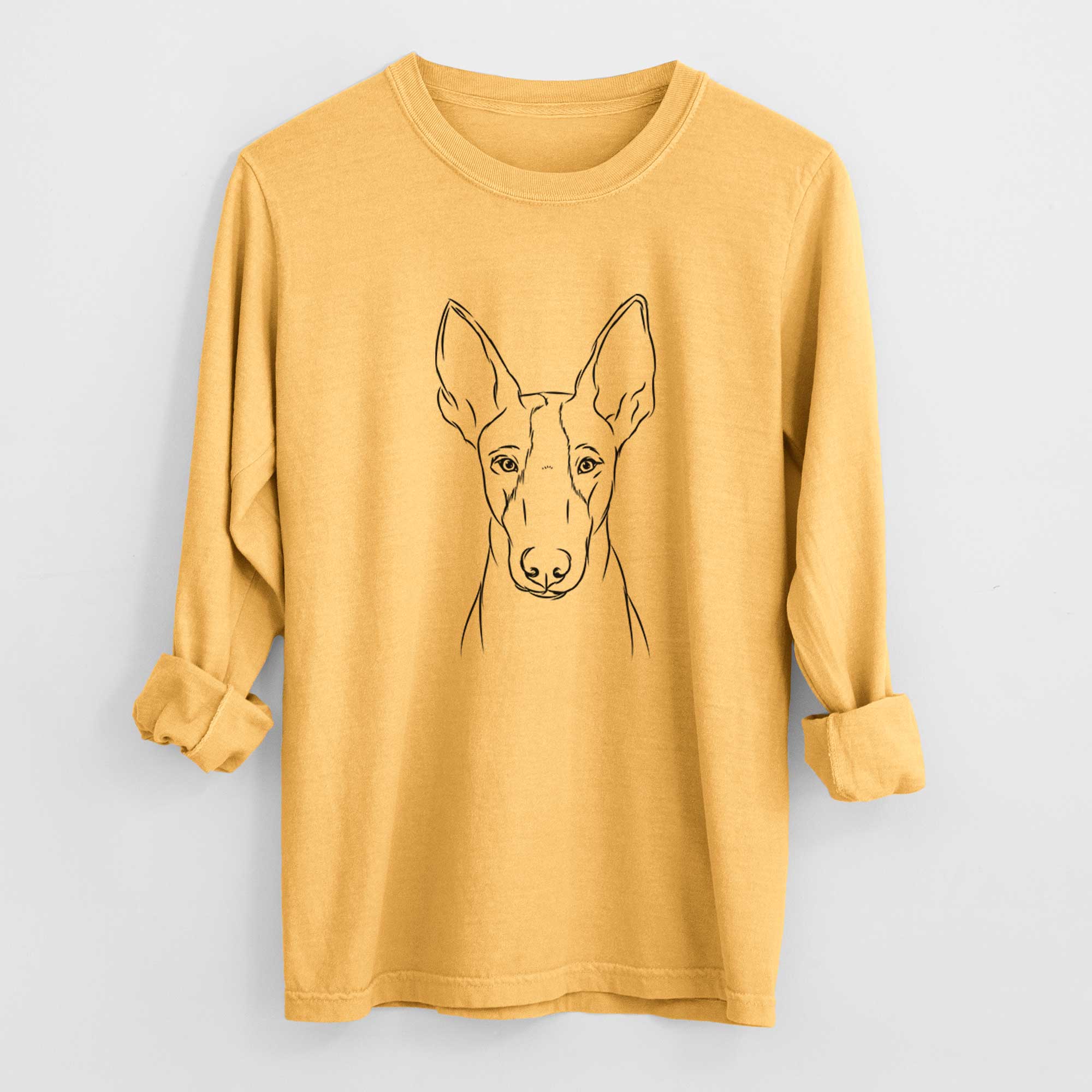 Bare Indy the Ibizan Hound - Heavyweight 100% Cotton Long Sleeve