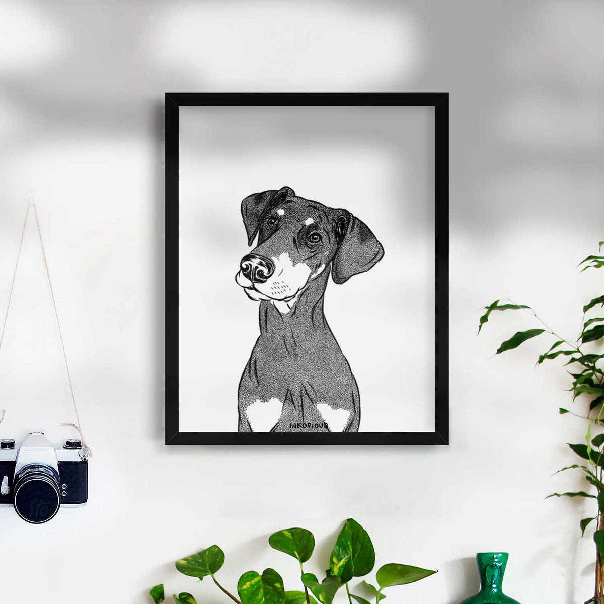 Iroh the Doberman Pinscher Art Print