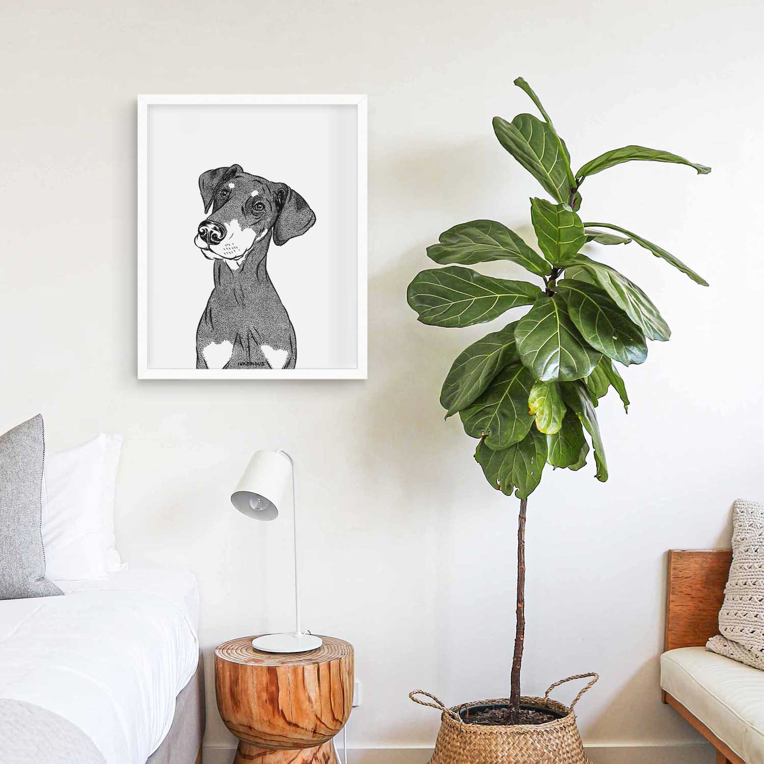 Iroh the Doberman Pinscher Art Print