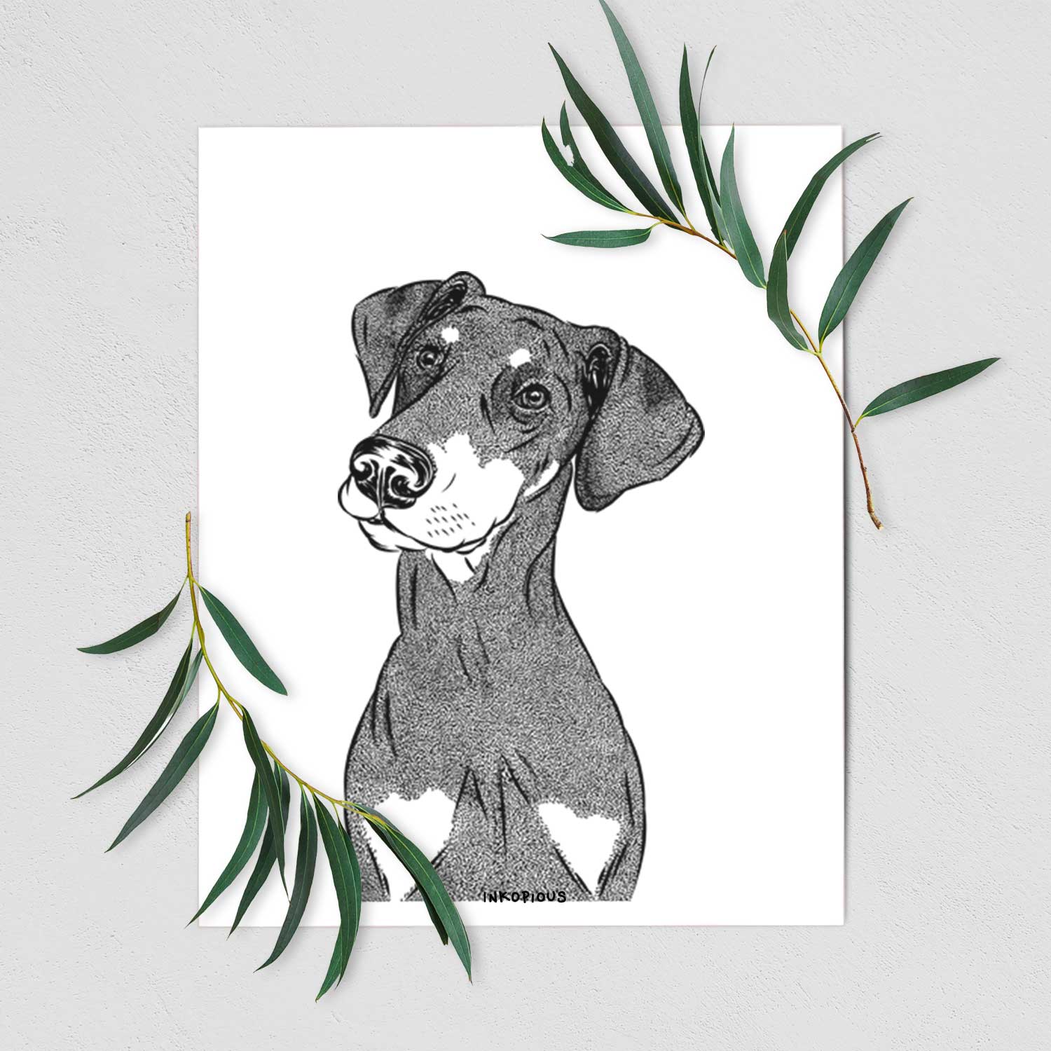 Iroh the Doberman Pinscher Art Print