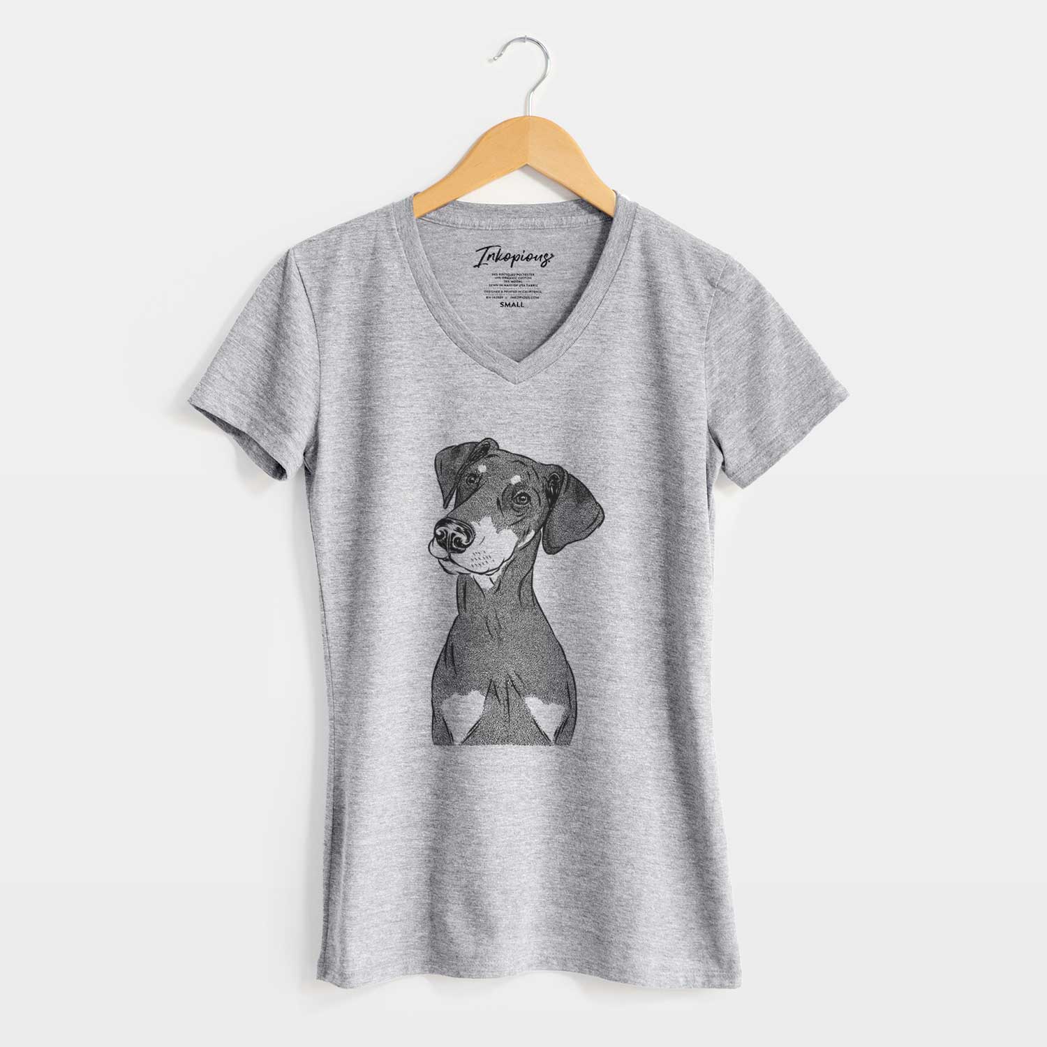 Bare Iroh the Doberman Pinscher - Women's V-neck Shirt