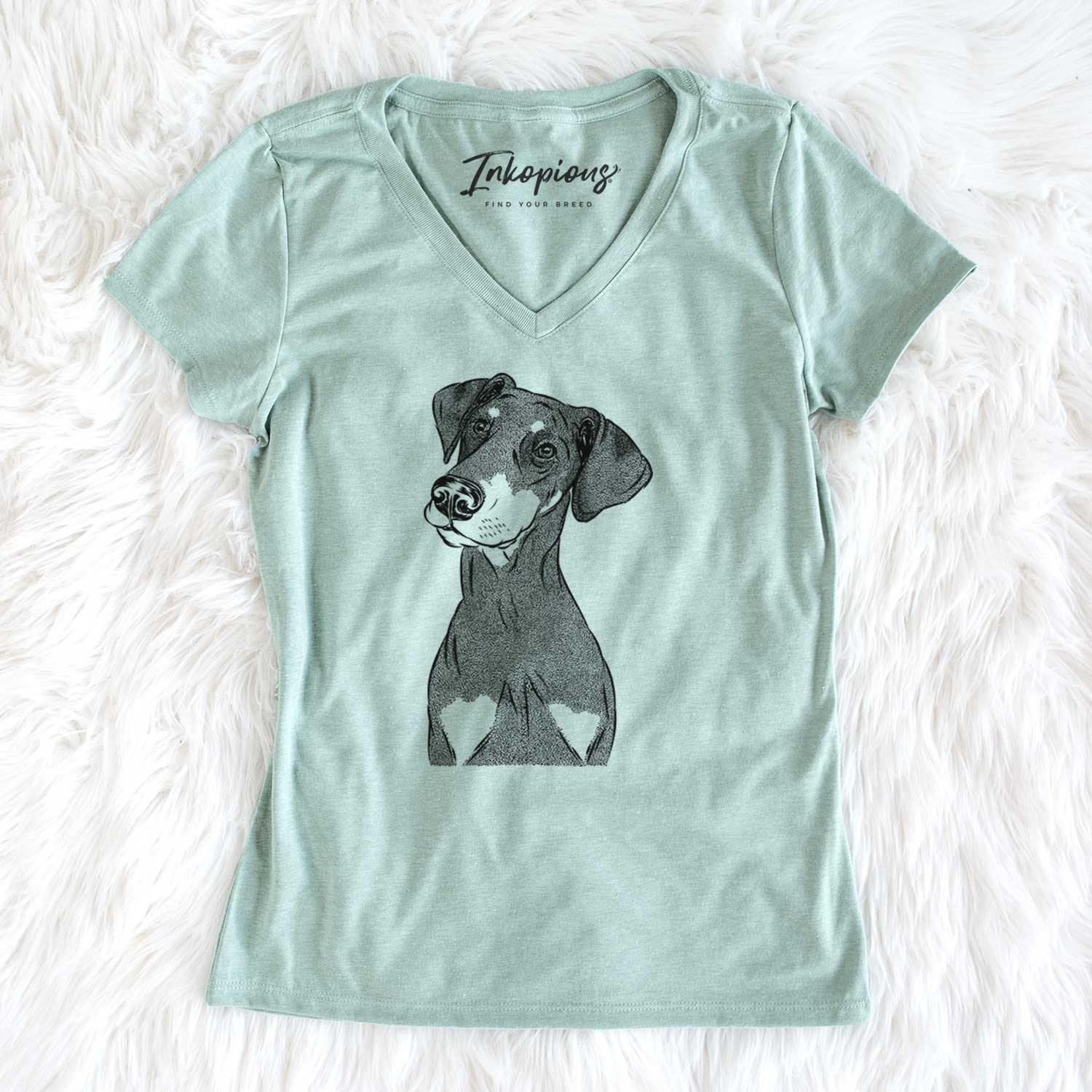 Bare Iroh the Doberman Pinscher - Women's V-neck Shirt