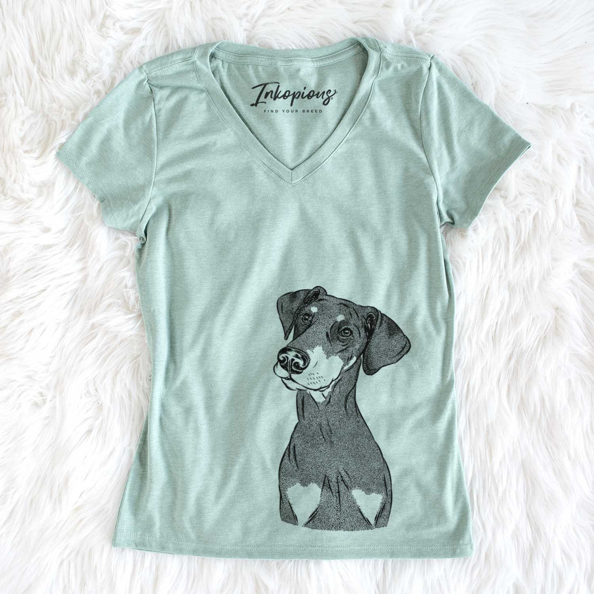 Bare Iroh the Doberman Pinscher - Women's V-neck Shirt