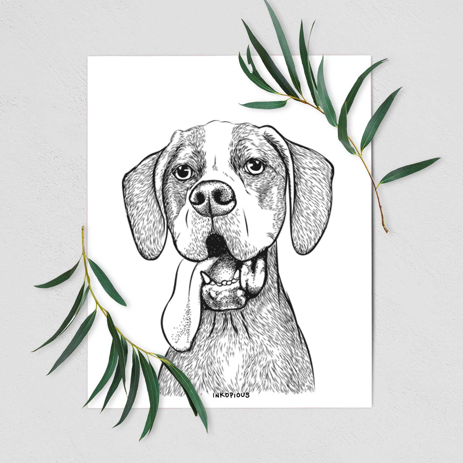 Irwin the English Pointer Art Print