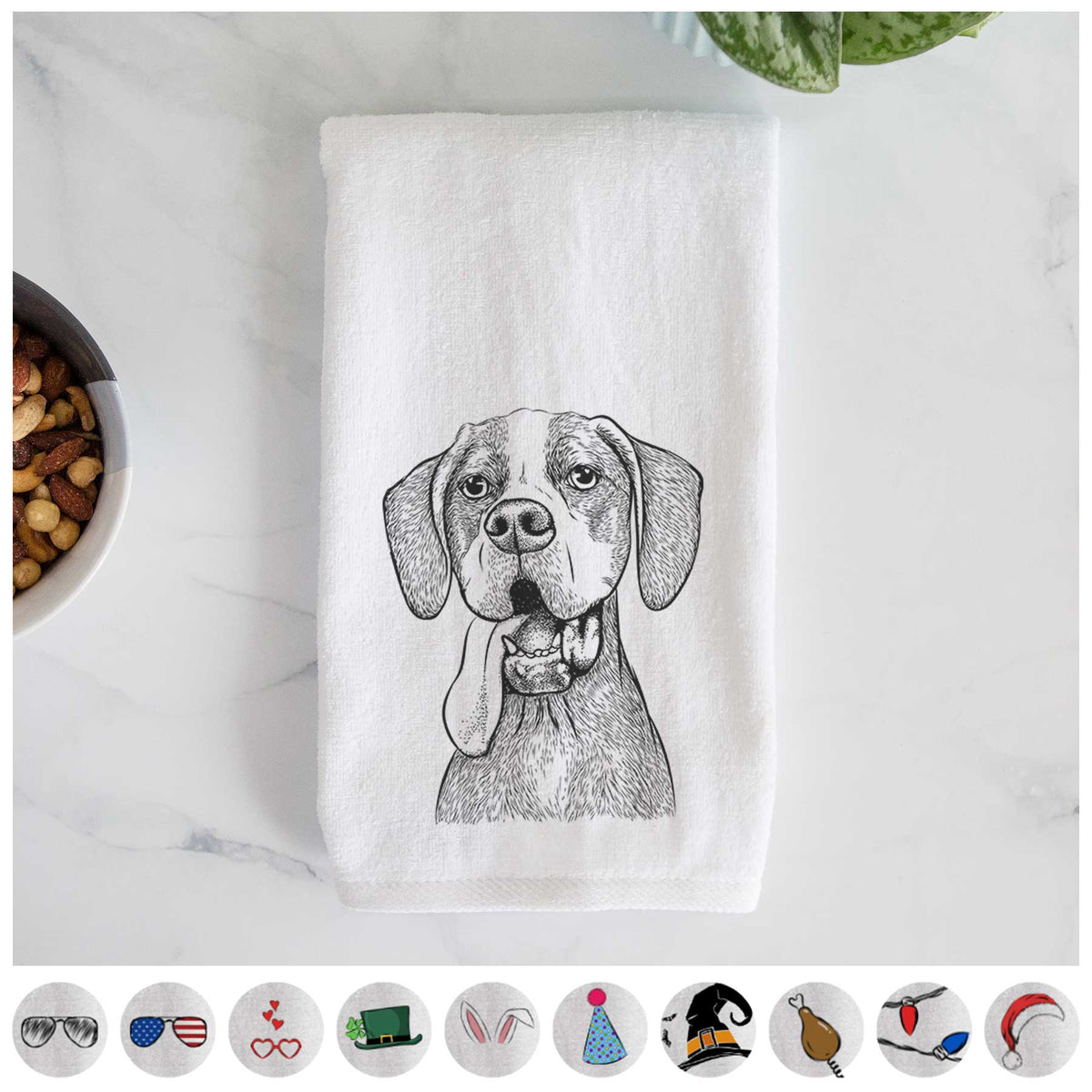 Irwin the English Pointer Decorative Hand Towel