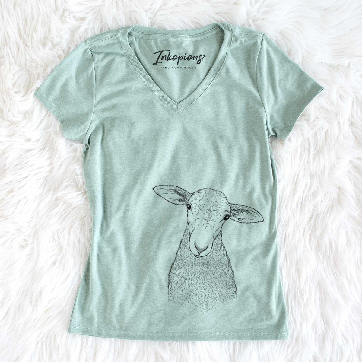 Ivy the Lamb - Women&#39;s V-neck Shirt