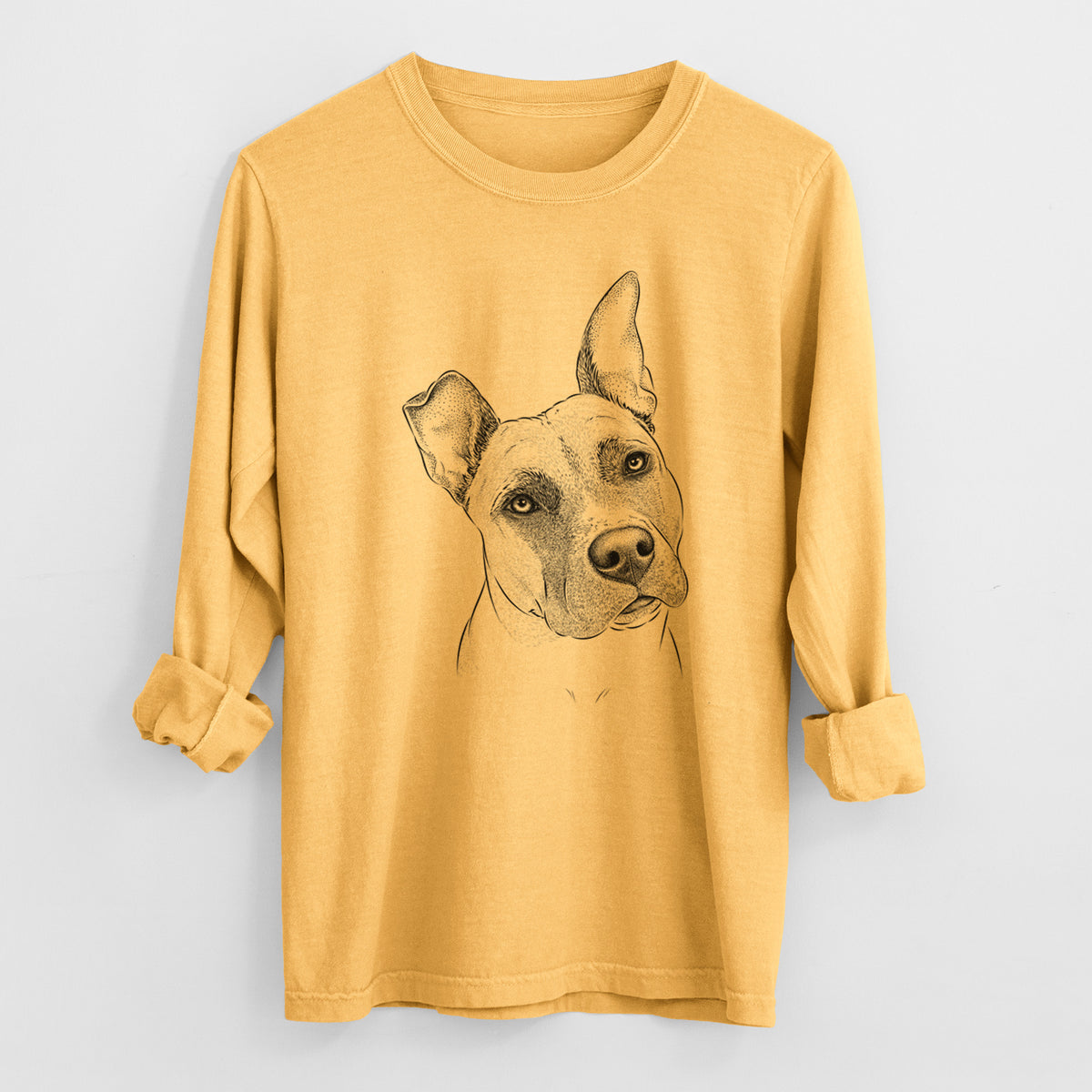 Bare Ivy the Pitbull Mix - Heavyweight 100% Cotton Long Sleeve