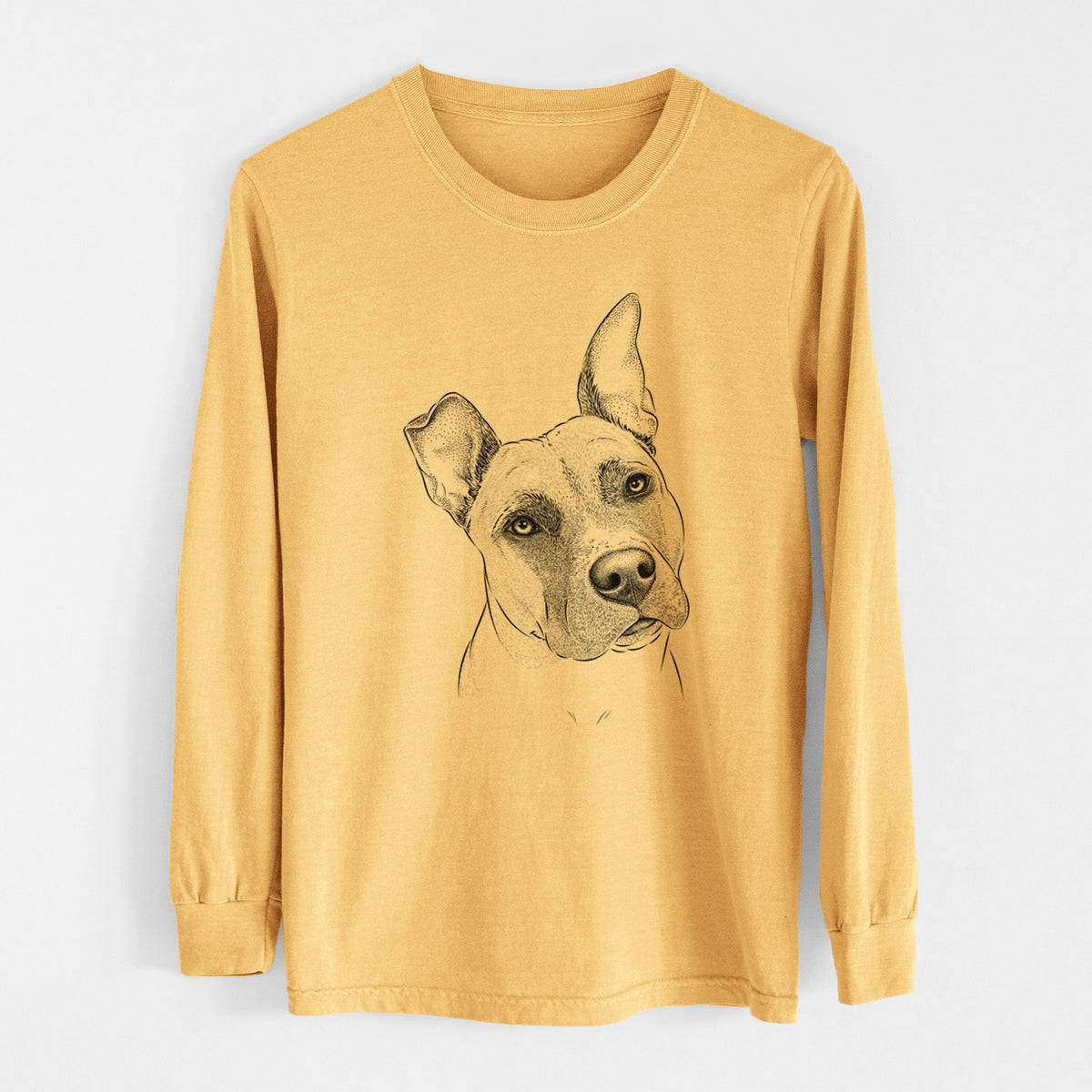 Bare Ivy the Pitbull Mix - Heavyweight 100% Cotton Long Sleeve
