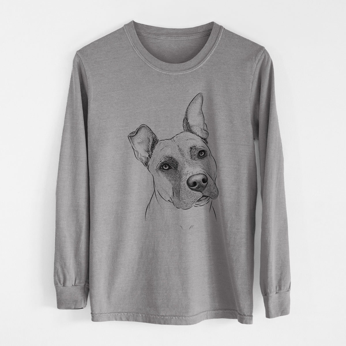 Bare Ivy the Pitbull Mix - Heavyweight 100% Cotton Long Sleeve