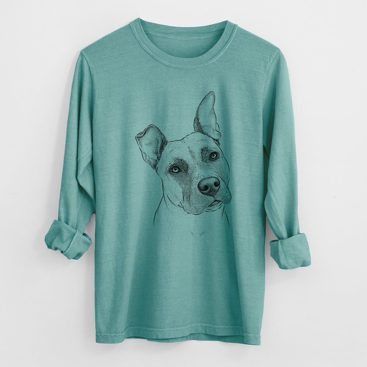 Bare Ivy the Pitbull Mix - Heavyweight 100% Cotton Long Sleeve