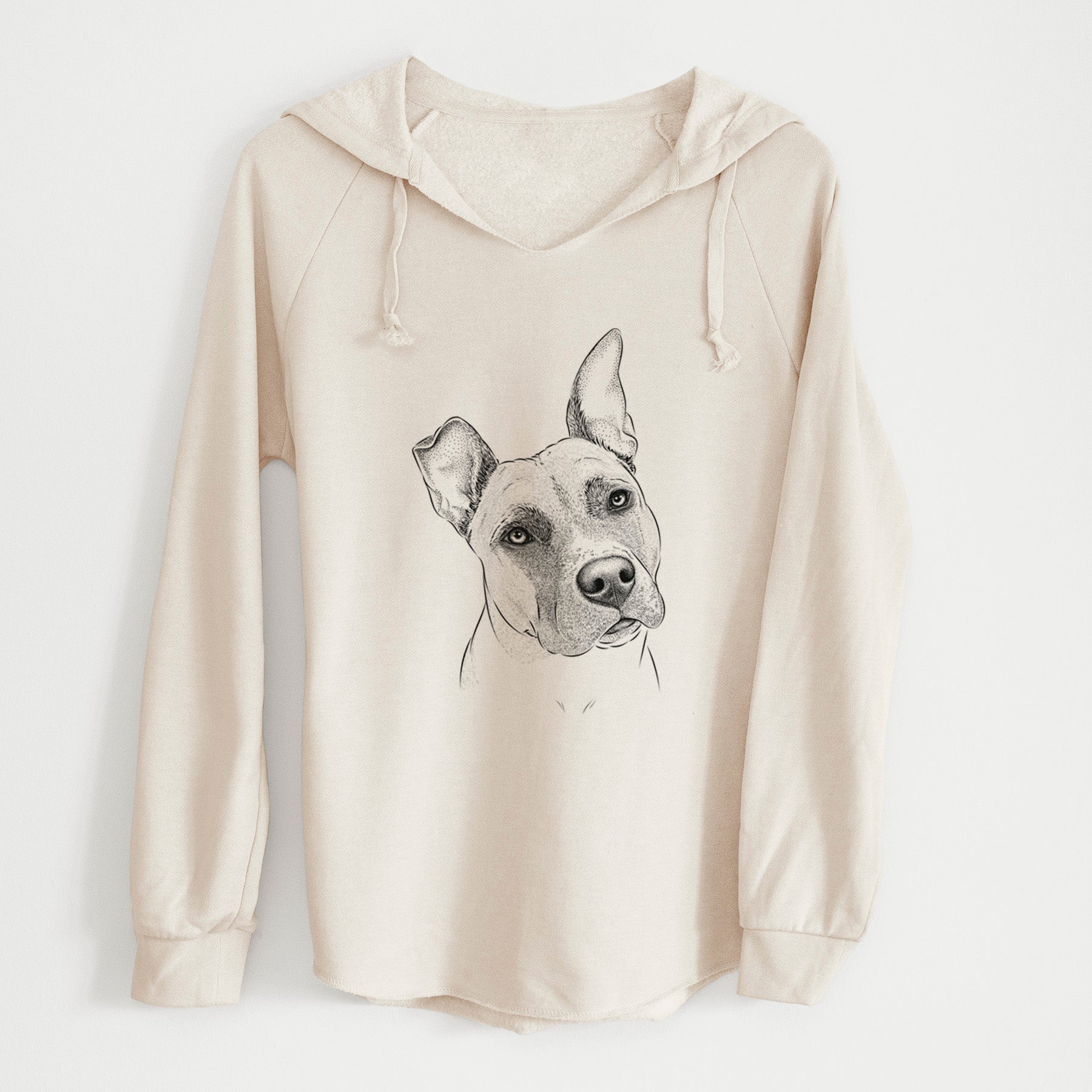 Bare Ivy the Pitbull Mix - Cali Wave Hooded Sweatshirt