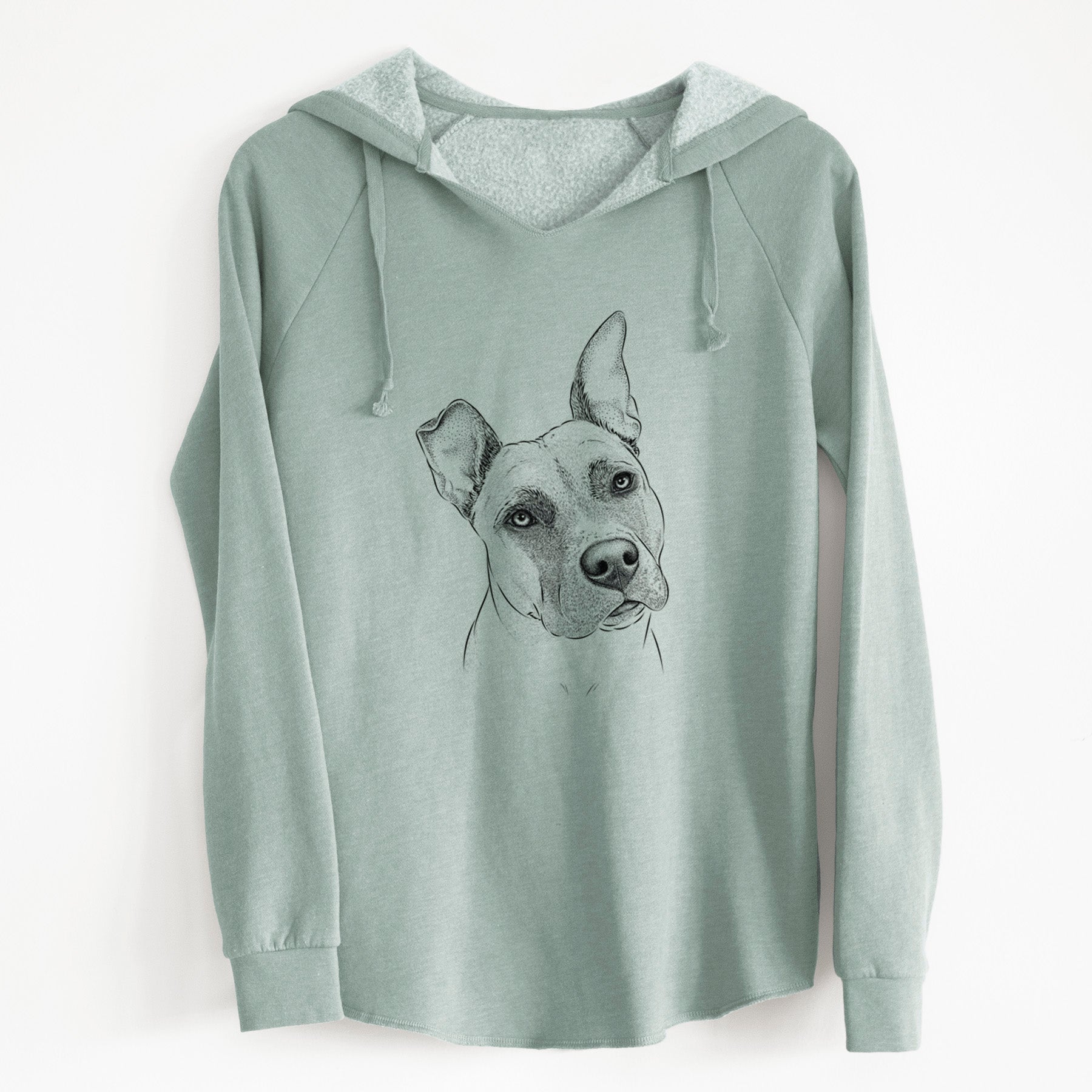 Bare Ivy the Pitbull Mix - Cali Wave Hooded Sweatshirt