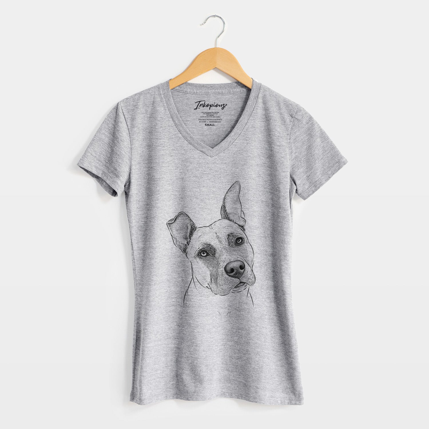 Bare Ivy the Pitbull Mix - Women's V-neck Shirt