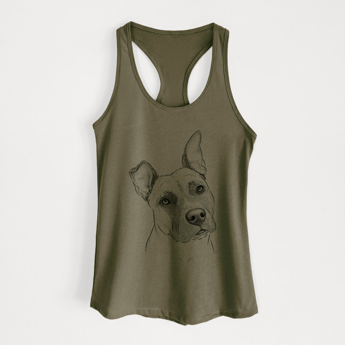 Ivy the Pitbull Mix - Women's Racerback Tanktop