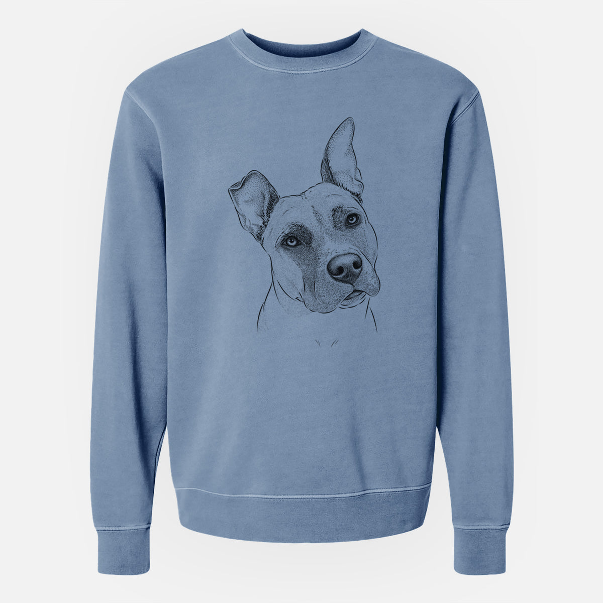 Bare Ivy the Pitbull Mix - Unisex Pigment Dyed Crew Sweatshirt