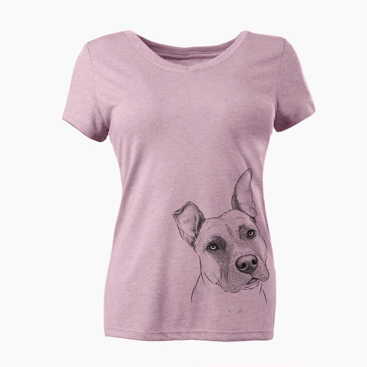 Bare Ivy the Pitbull Mix - Women's V-neck Shirt