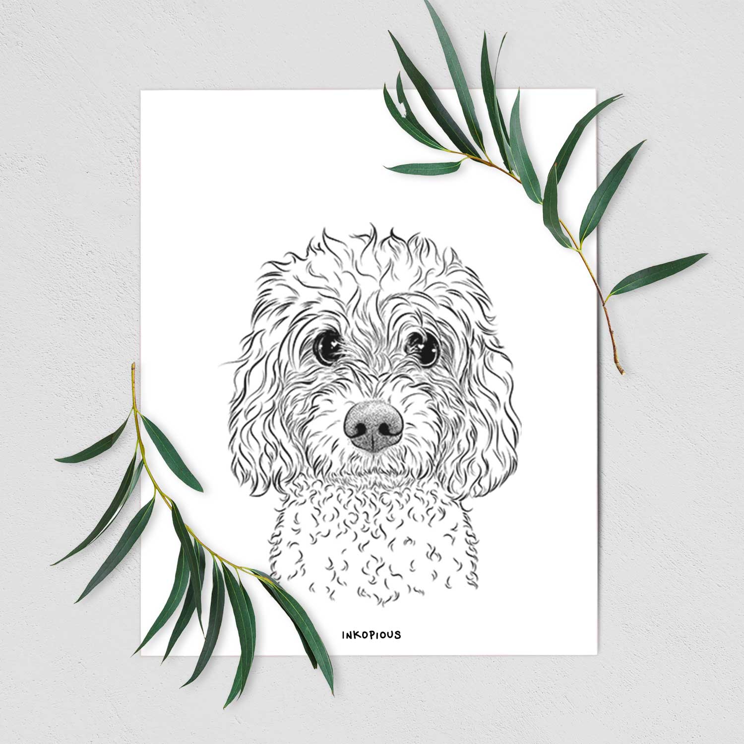 Izzie the Cavachon Art Print