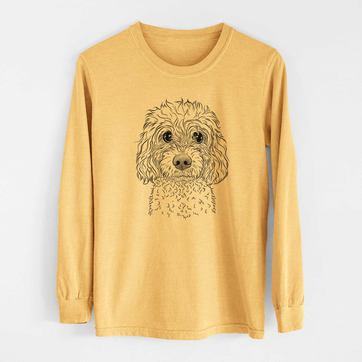 Bare Izzie the Cavachon - Heavyweight 100% Cotton Long Sleeve