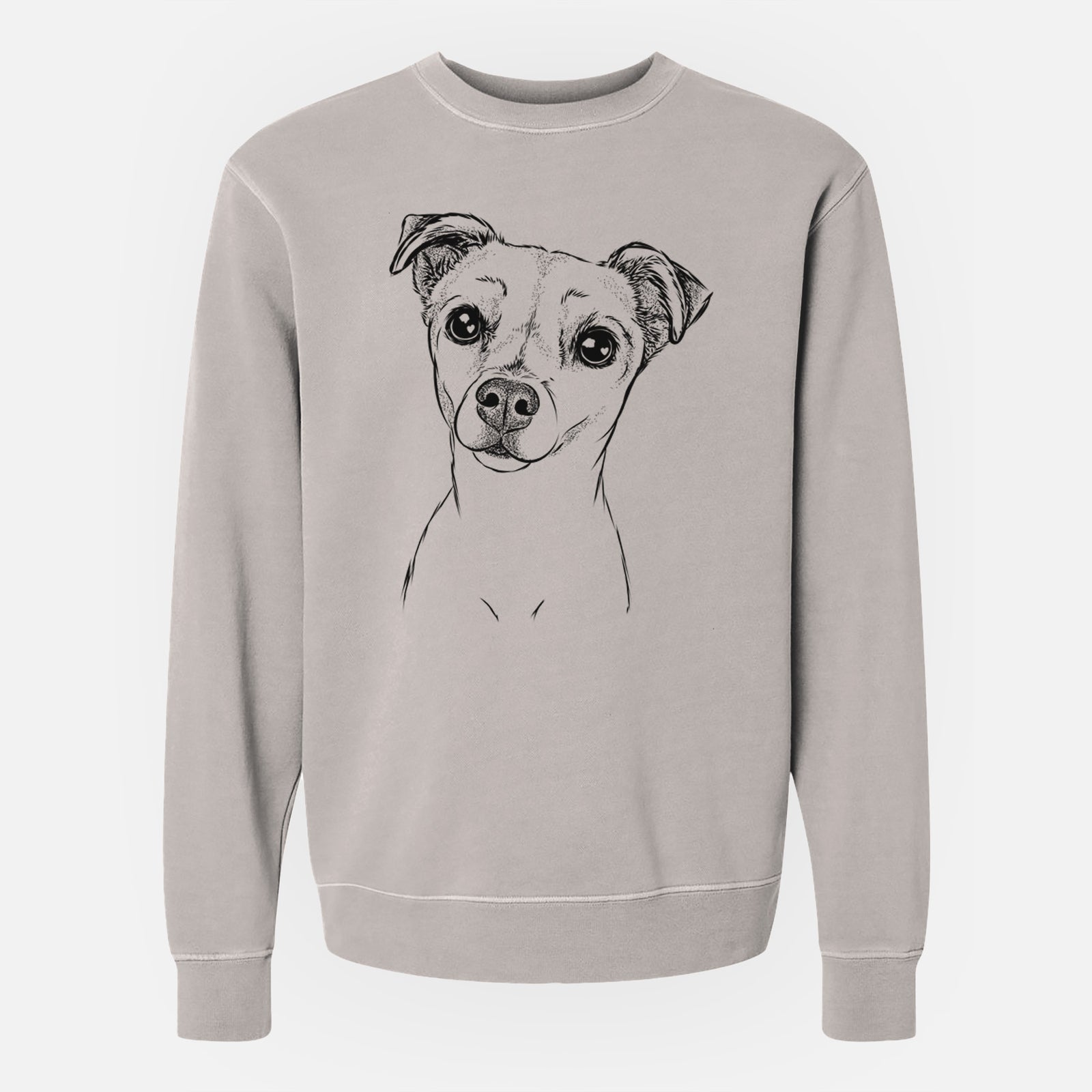 Bare Izzy the Chiweenie - Unisex Pigment Dyed Crew Sweatshirt
