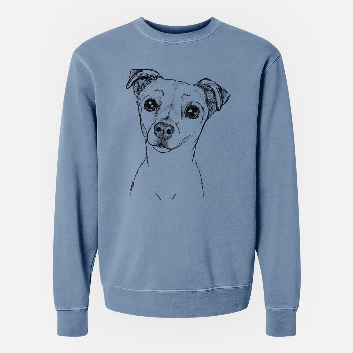 Bare Izzy the Chiweenie - Unisex Pigment Dyed Crew Sweatshirt