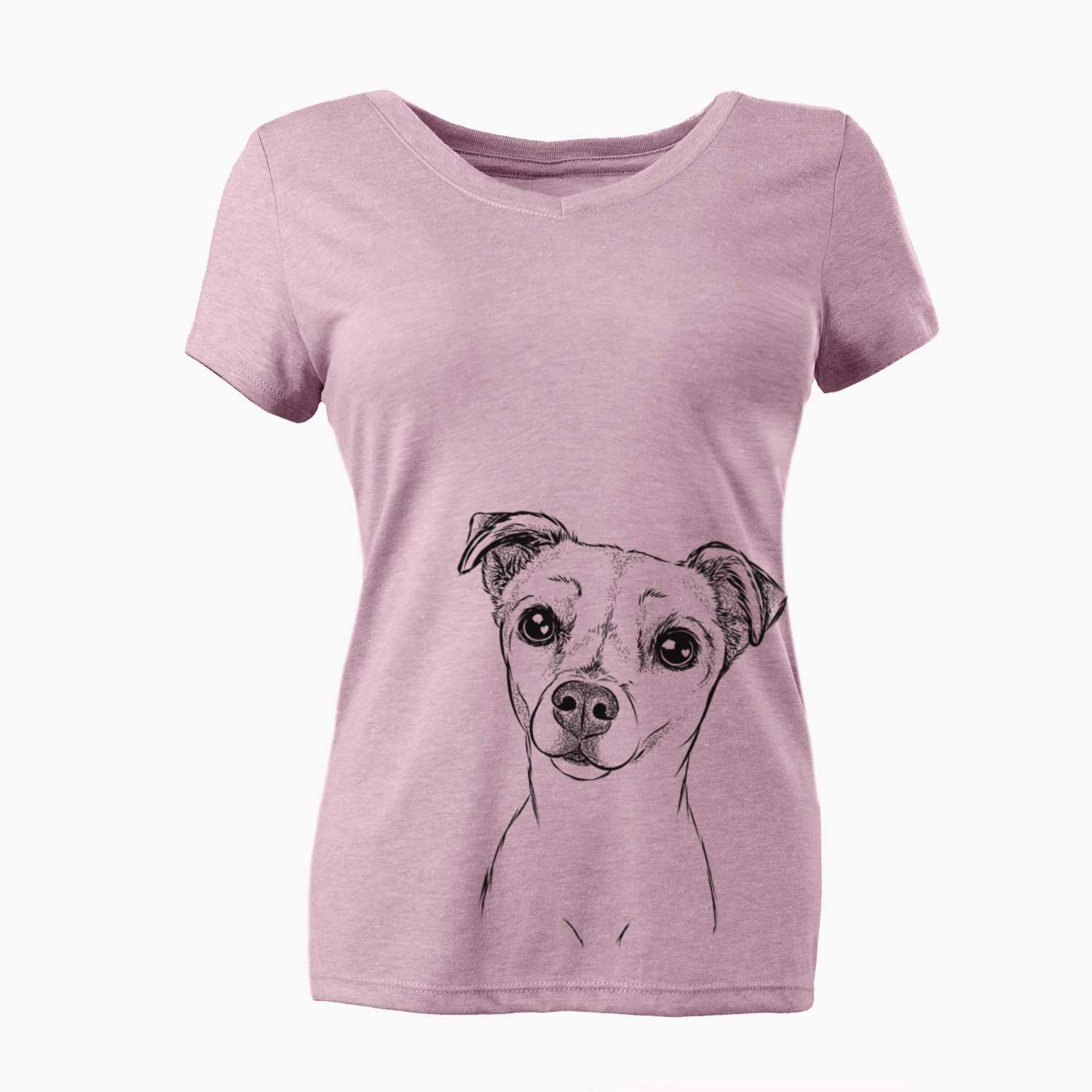 Bare Izzy the Chiweenie - Women's V-neck Shirt