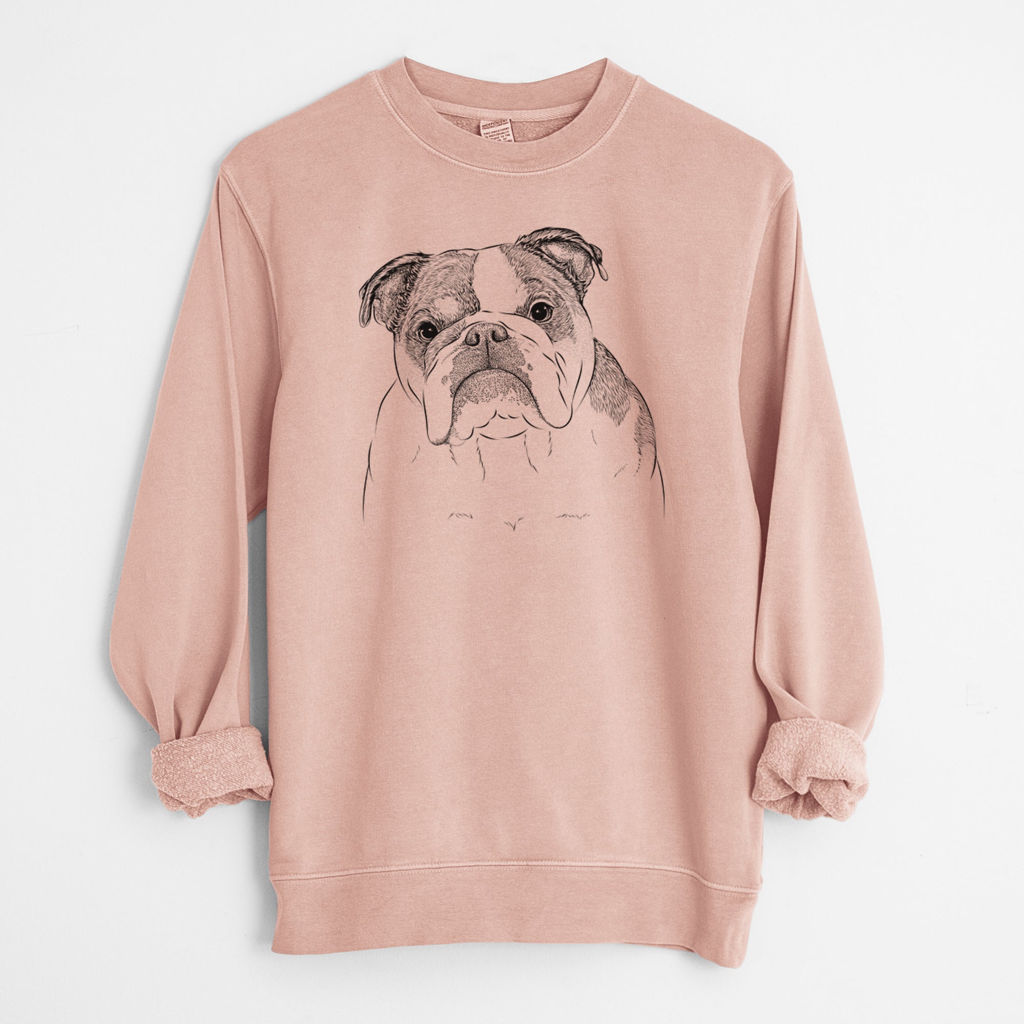 Bare Jack the English Bulldog - Unisex Pigment Dyed Crew Sweatshirt