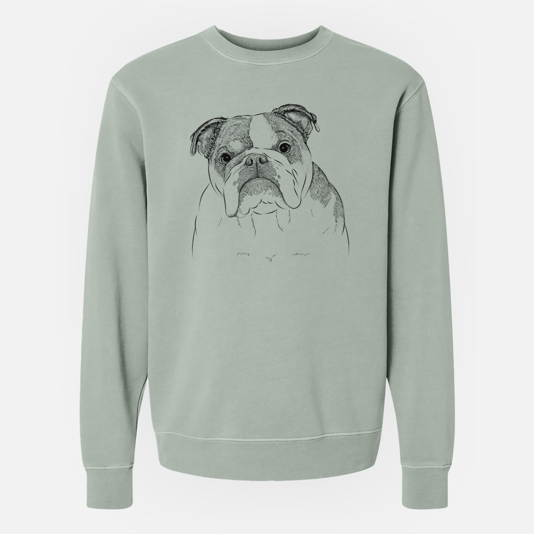 Bare Jack the English Bulldog - Unisex Pigment Dyed Crew Sweatshirt