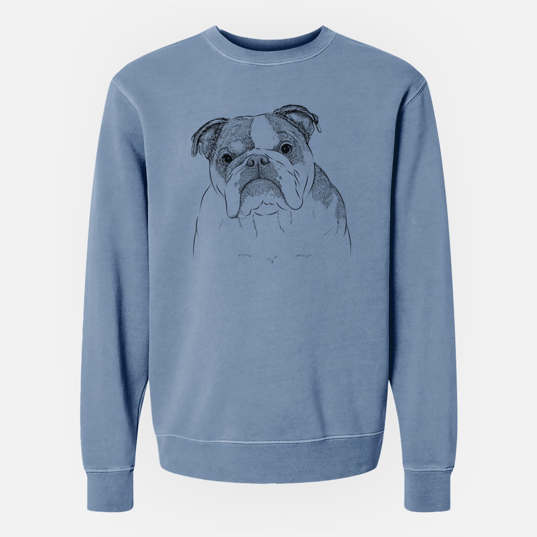 Bare Jack the English Bulldog - Unisex Pigment Dyed Crew Sweatshirt