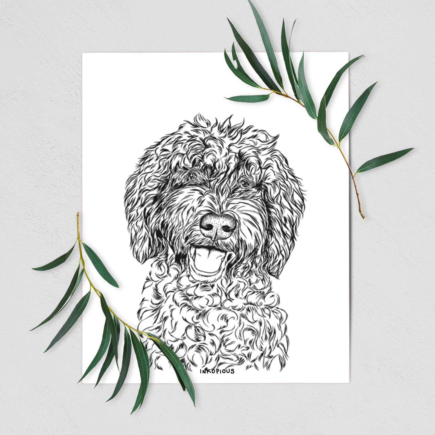 Jack the Chocolate Labradoodle Art Print