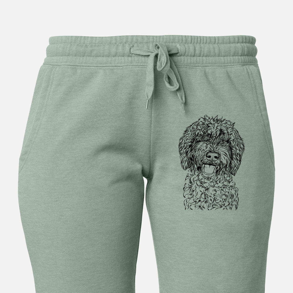 Jack the Chocolate Labradoodle - Women&#39;s Cali Wave Joggers